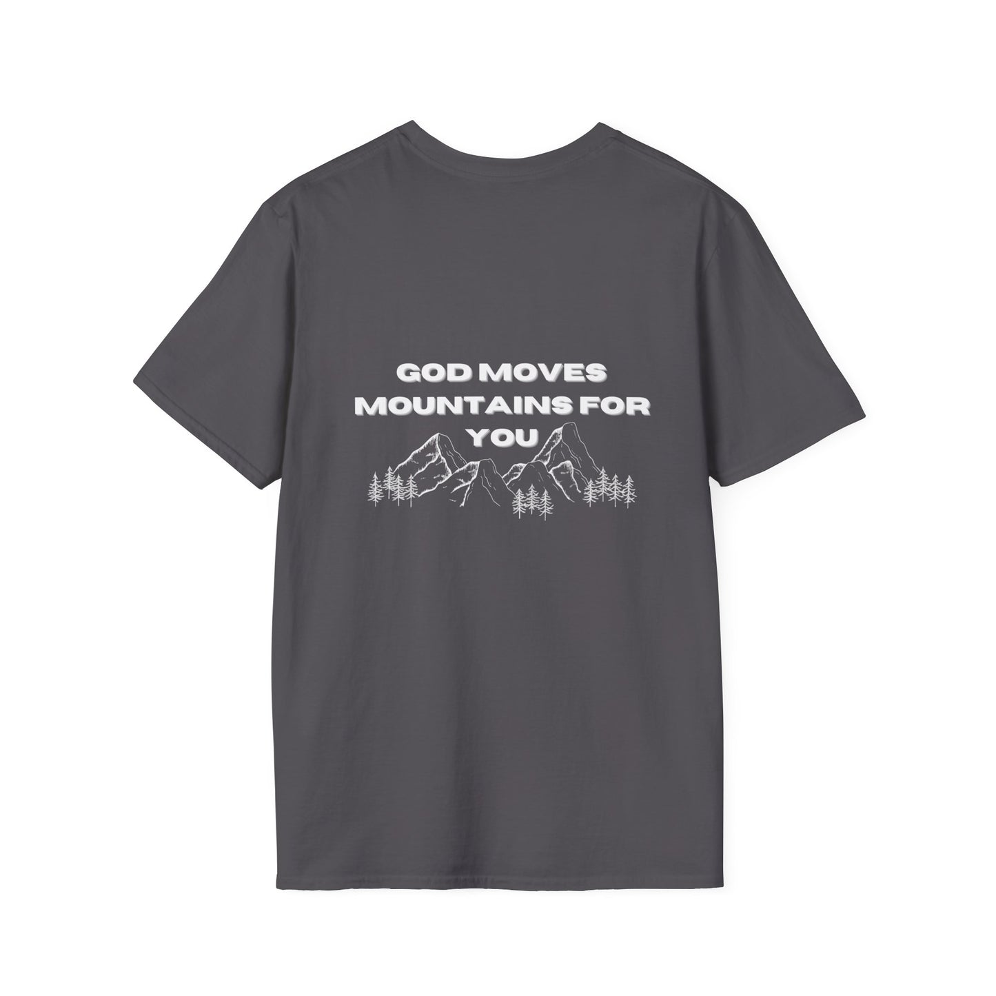 God Moves Mountains Softstyle T-Shirt