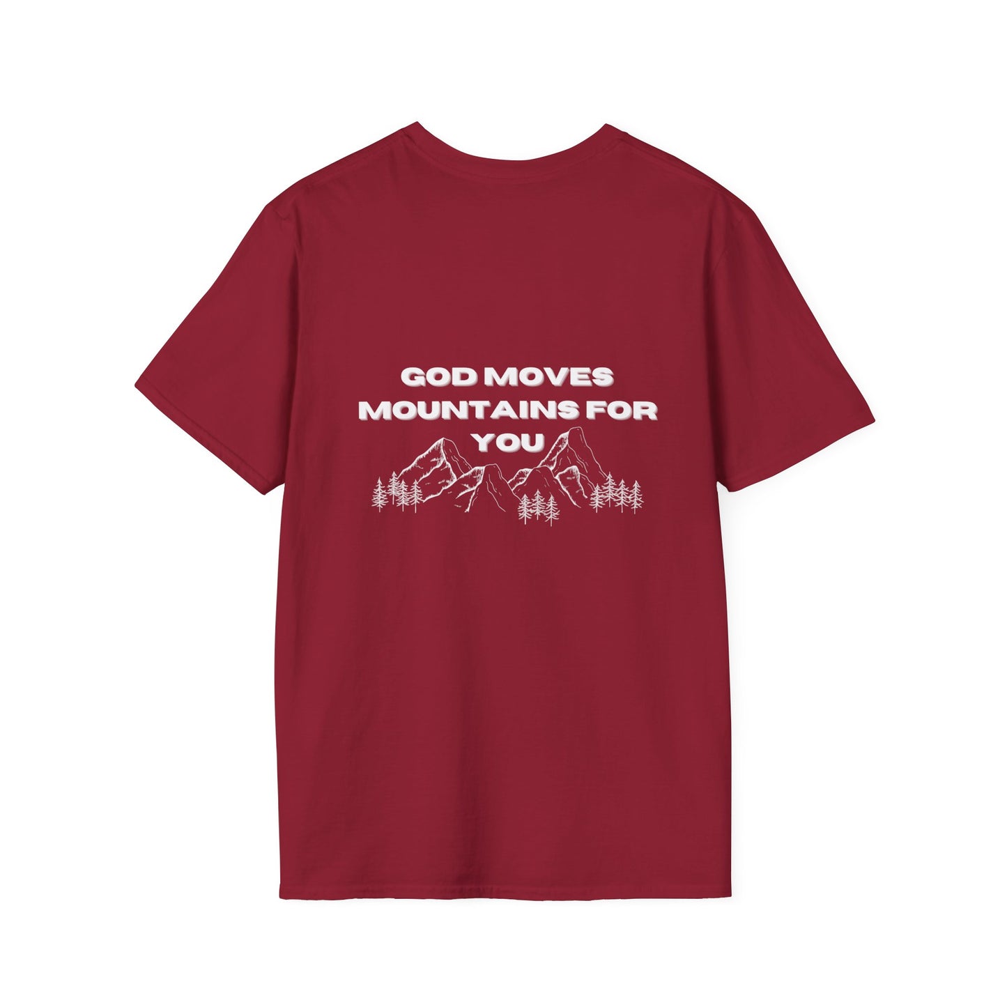 God Moves Mountains Softstyle T-Shirt