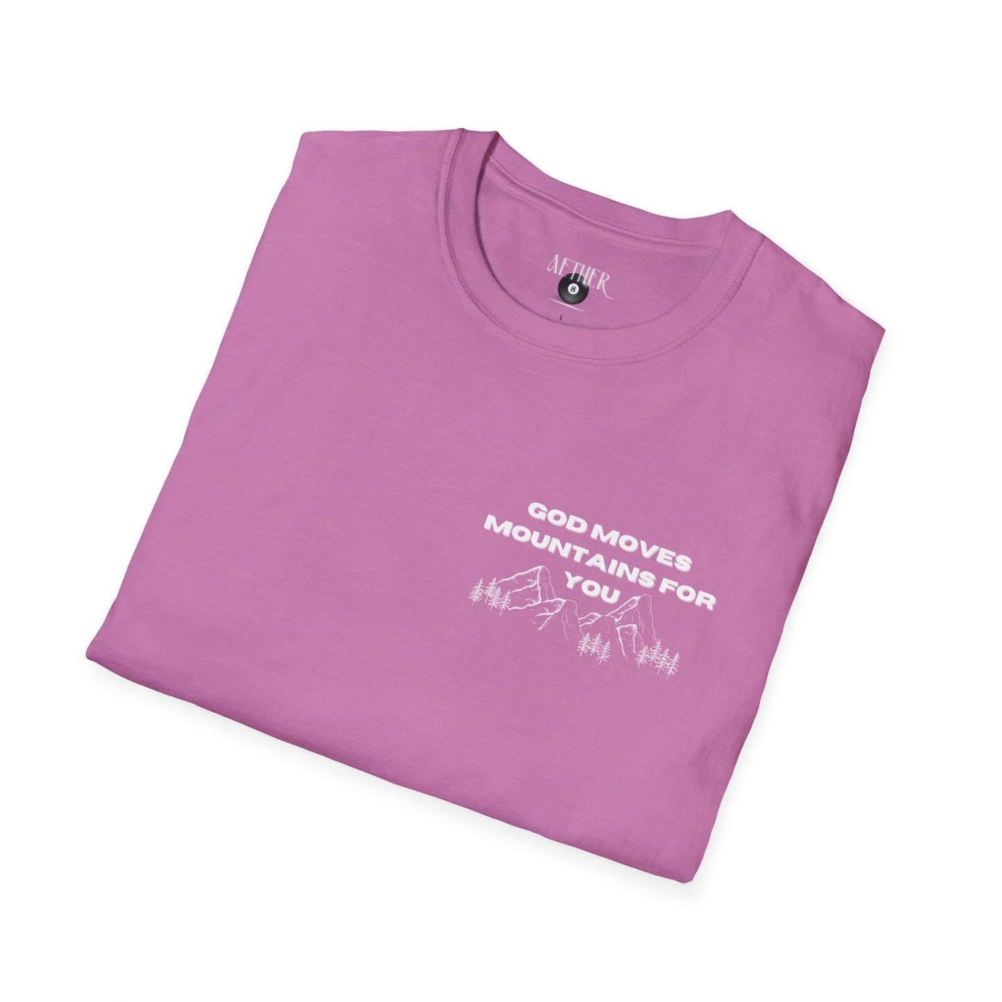 God Moves Mountains Softstyle T-Shirt