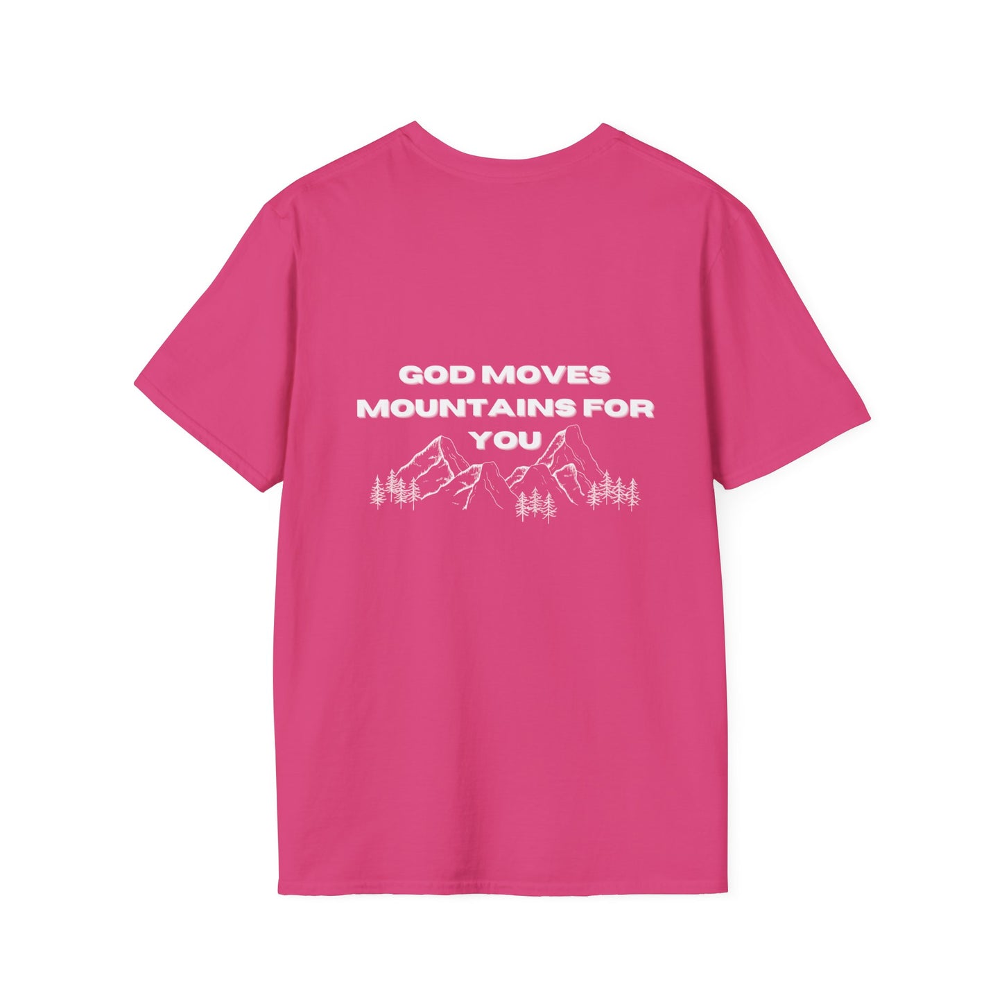 God Moves Mountains Softstyle T-Shirt