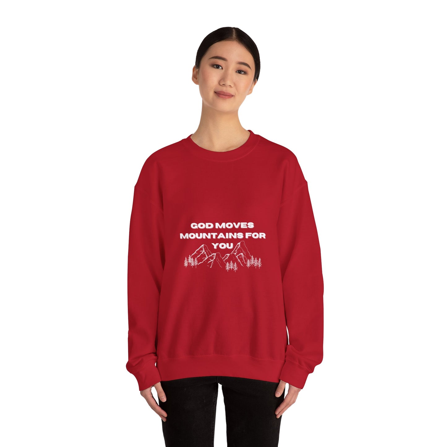 God Moves Mountains Crewneck Sweatshirt