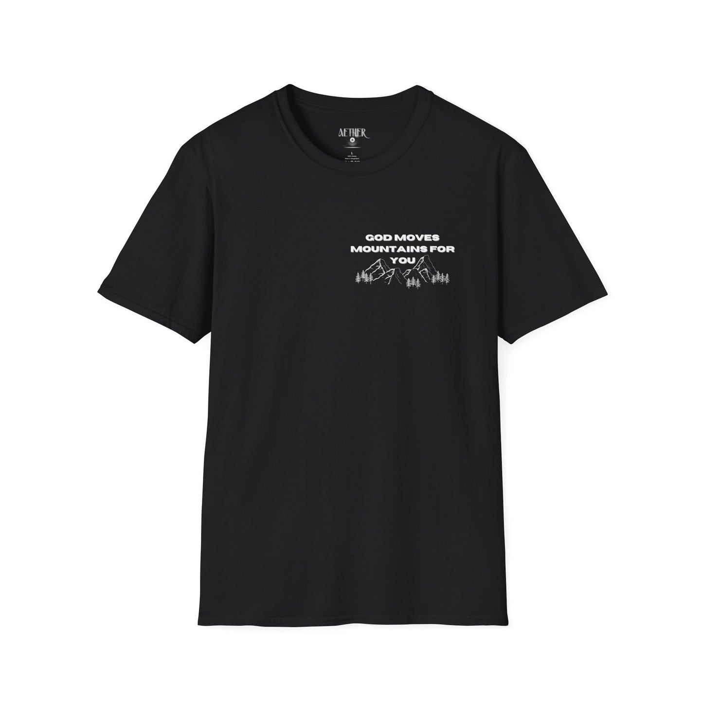 God Moves Mountains Softstyle T-Shirt