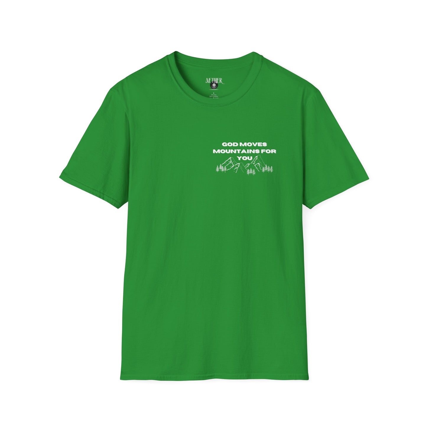 God Moves Mountains Softstyle T-Shirt