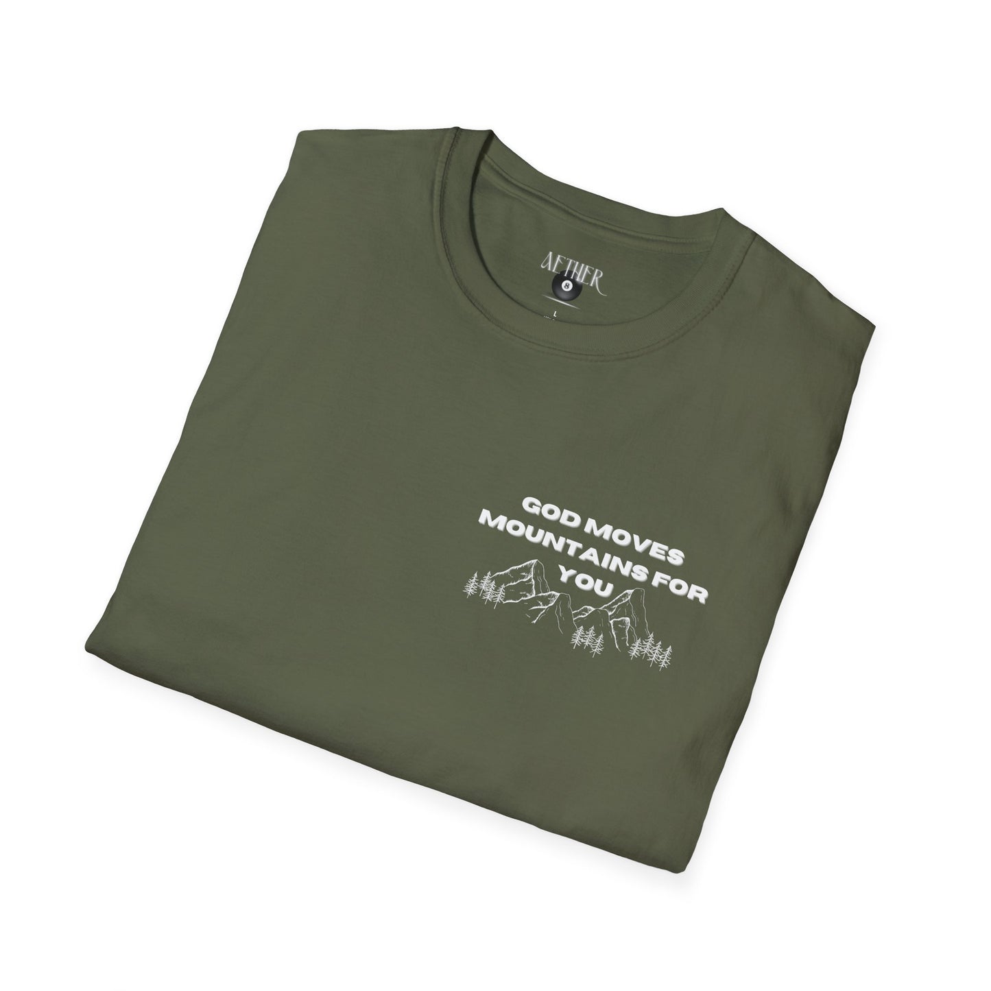 God Moves Mountains Softstyle T-Shirt