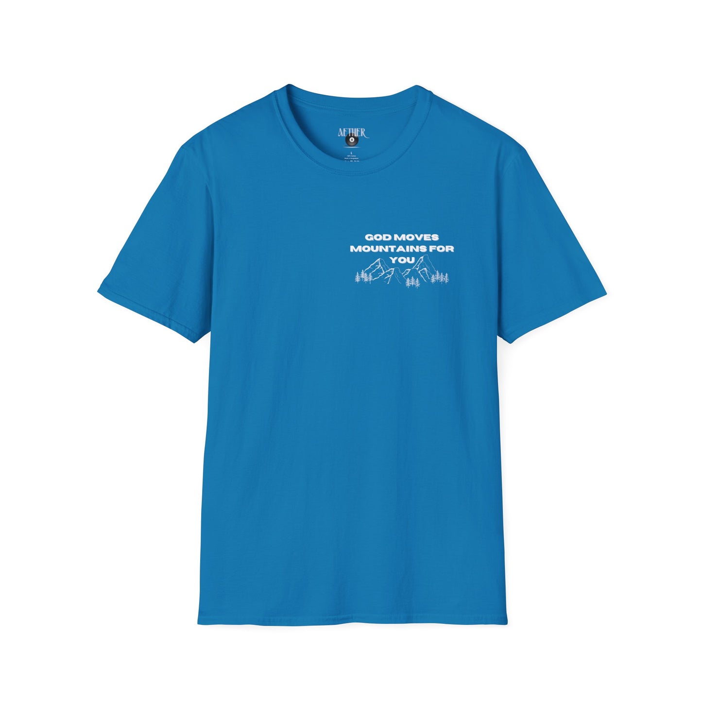 God Moves Mountains Softstyle T-Shirt
