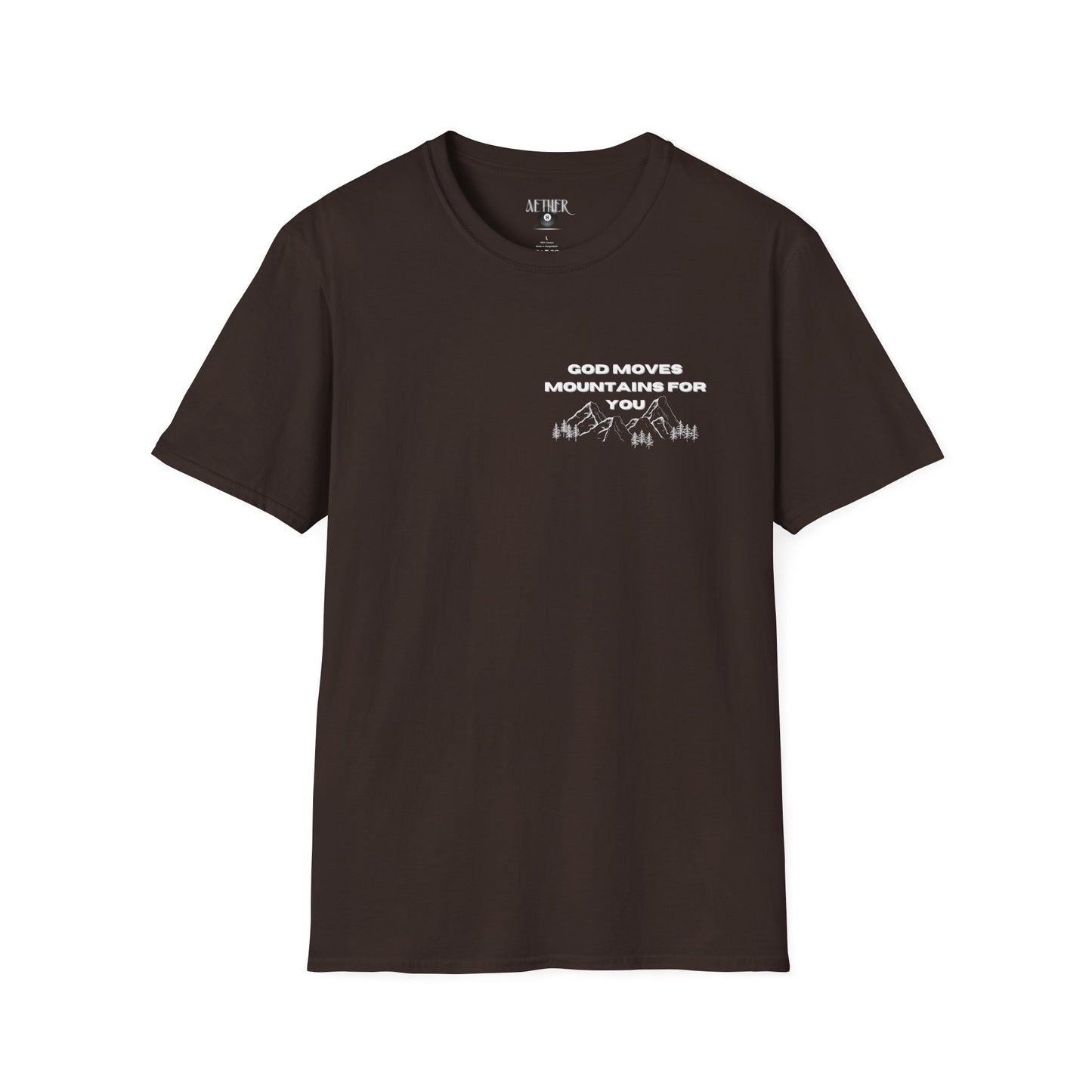 God Moves Mountains Softstyle T-Shirt