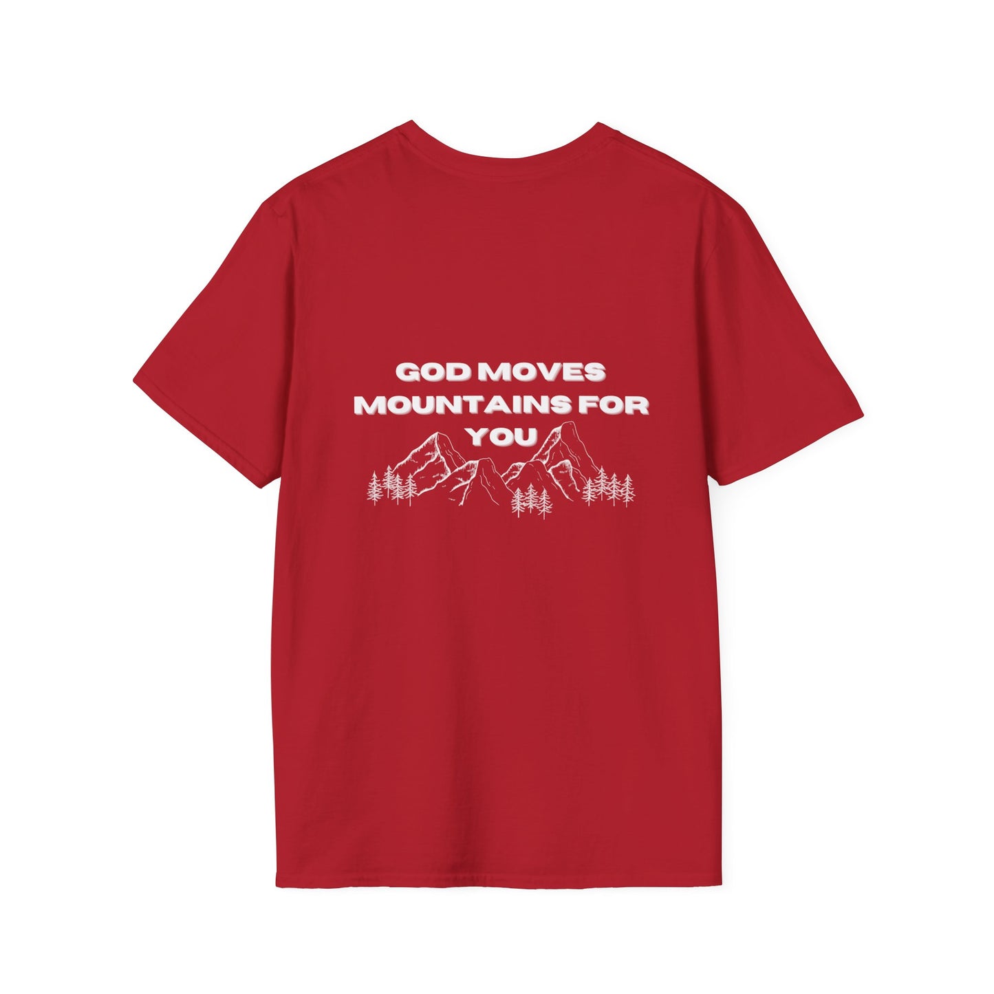 God Moves Mountains Softstyle T-Shirt