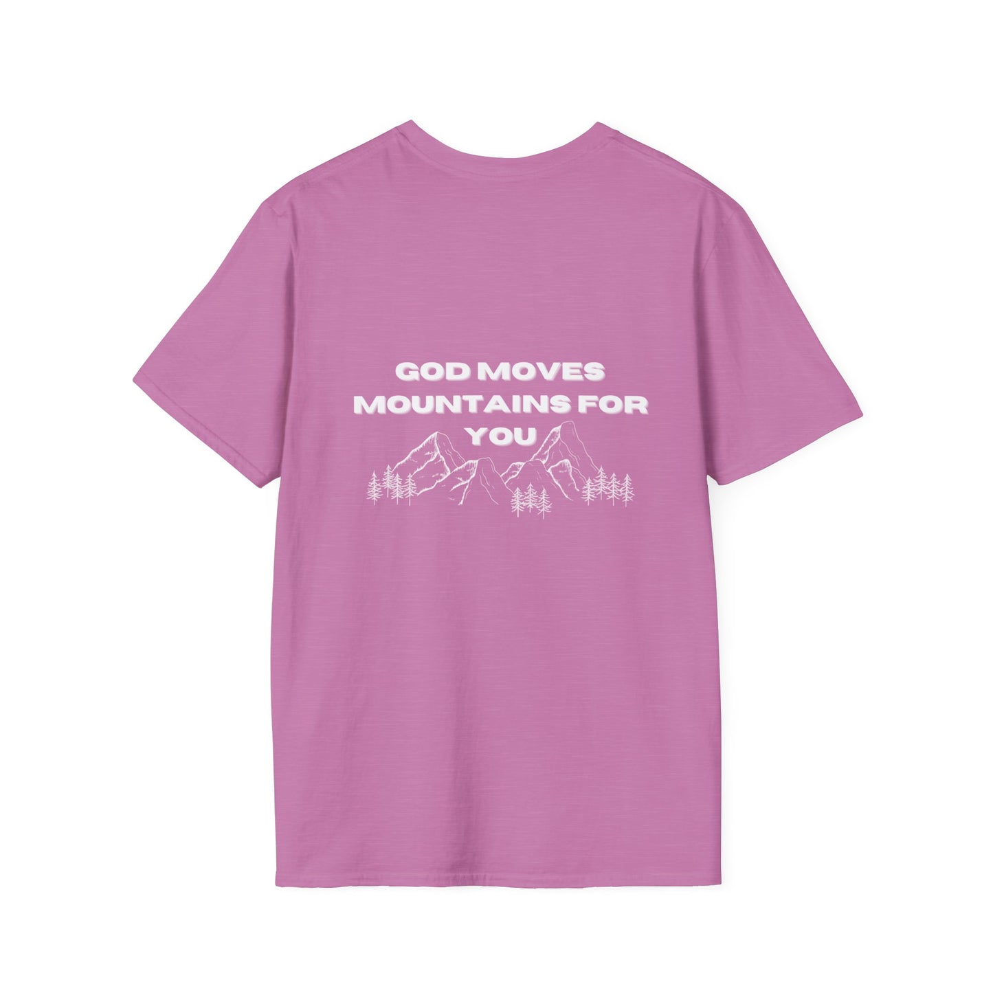 God Moves Mountains Softstyle T-Shirt