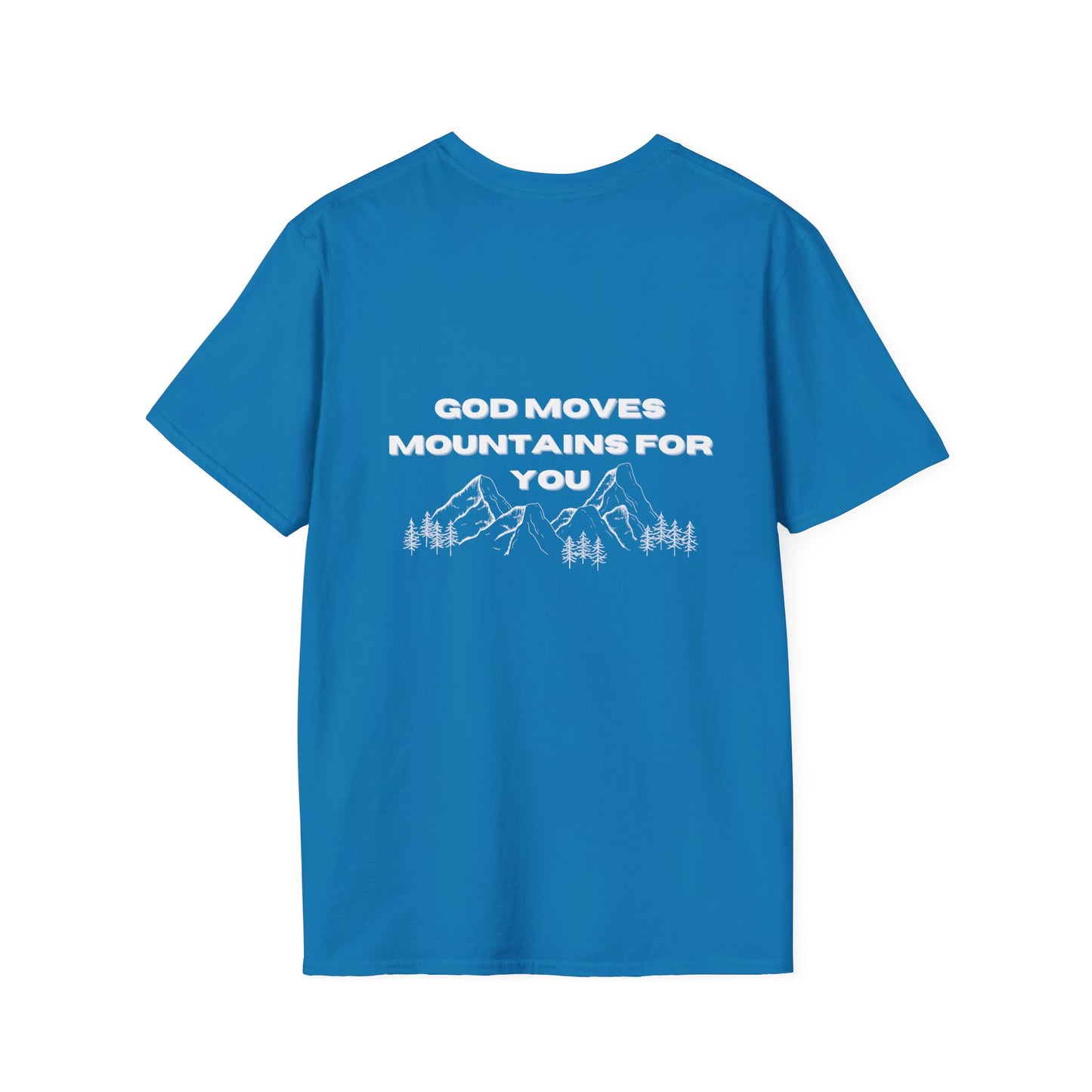 God Moves Mountains Softstyle T-Shirt