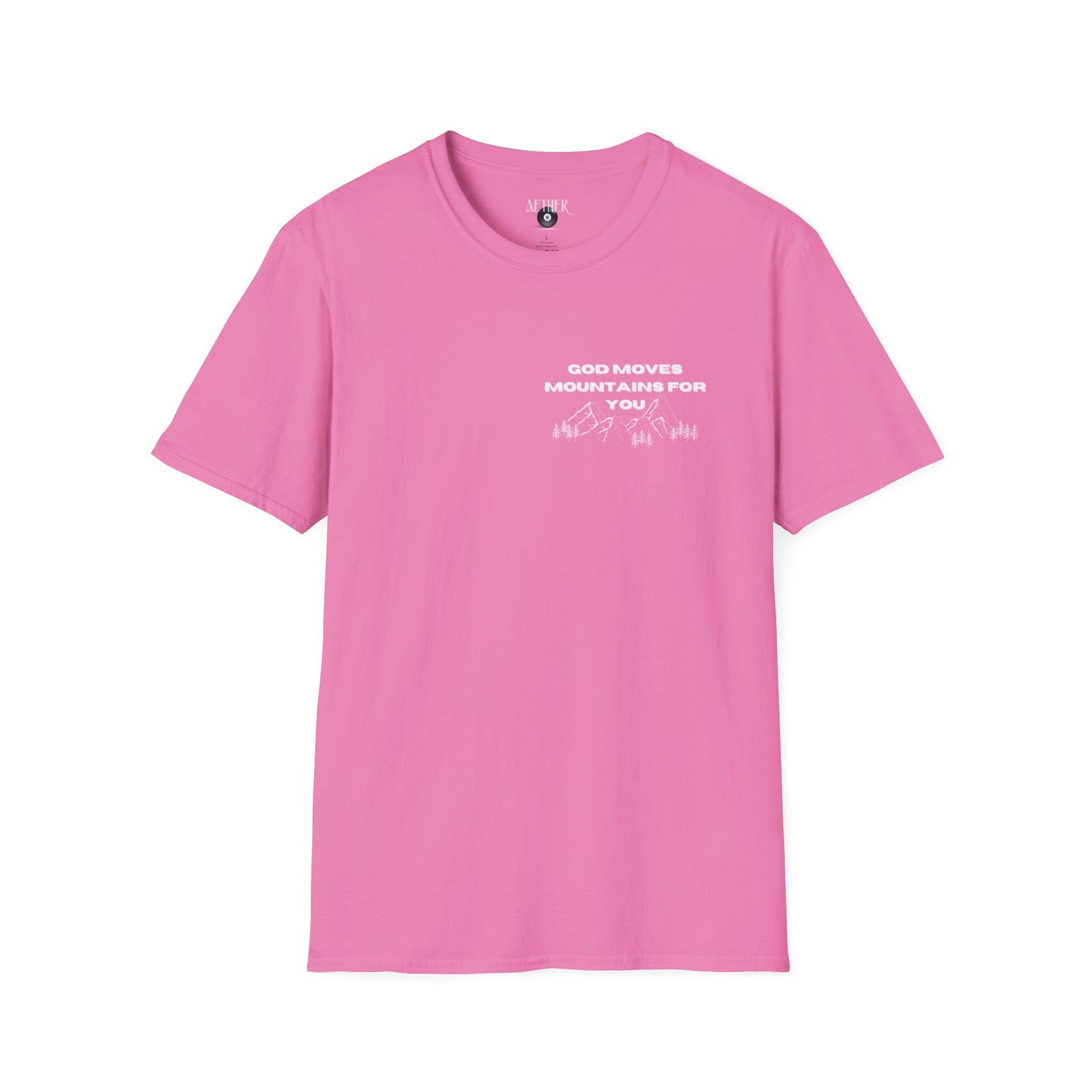 God Moves Mountains Softstyle T-Shirt