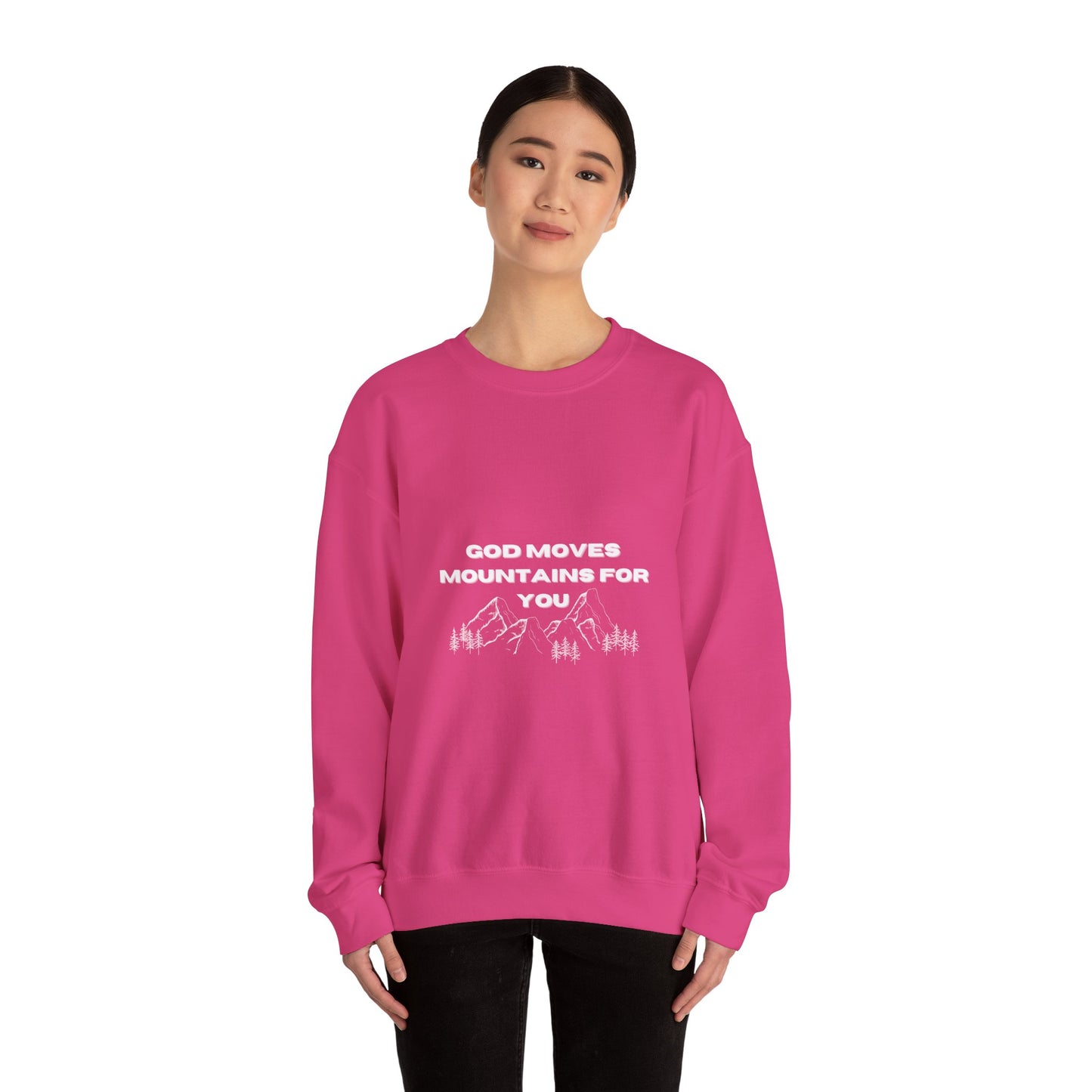 God Moves Mountains Crewneck Sweatshirt