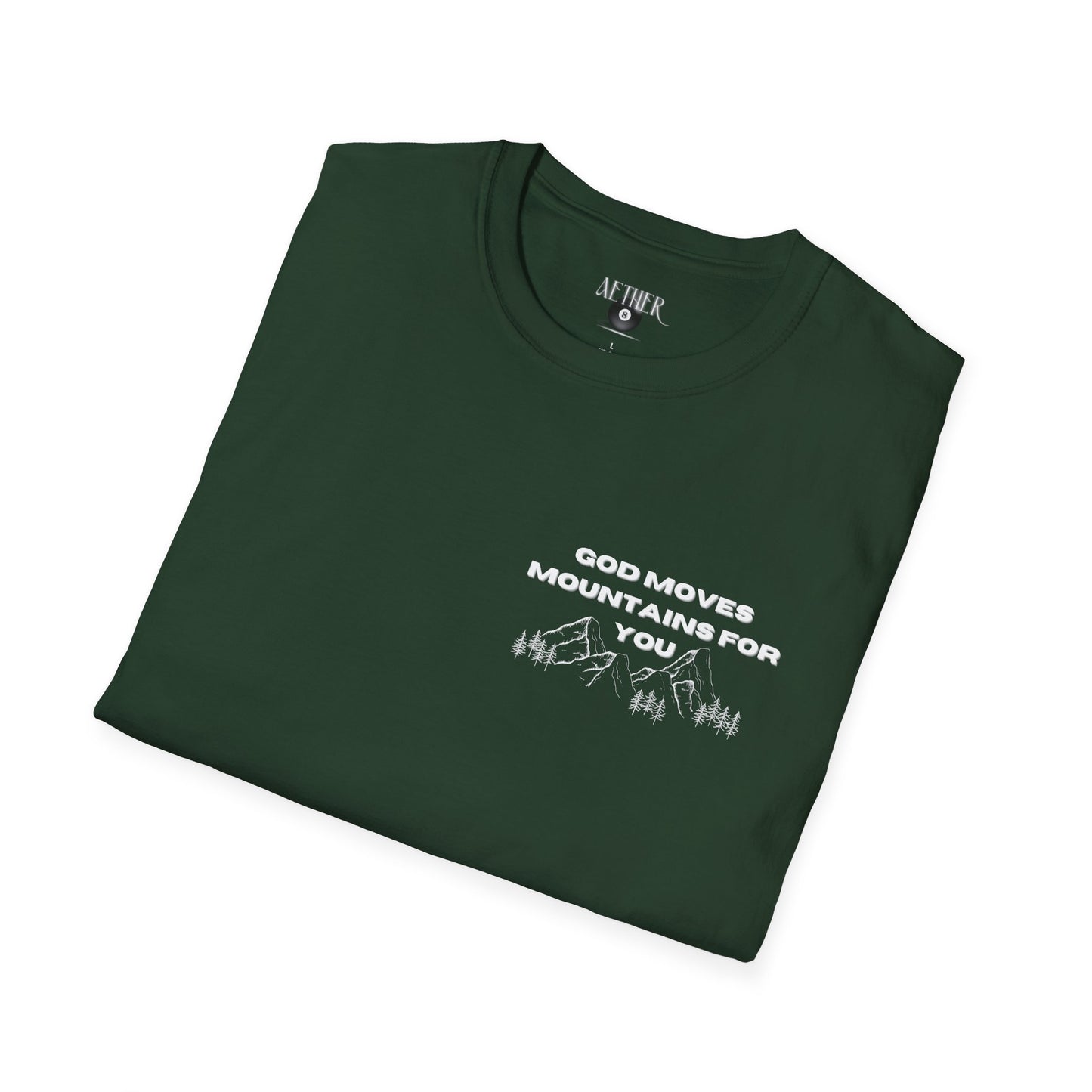 God Moves Mountains Softstyle T-Shirt