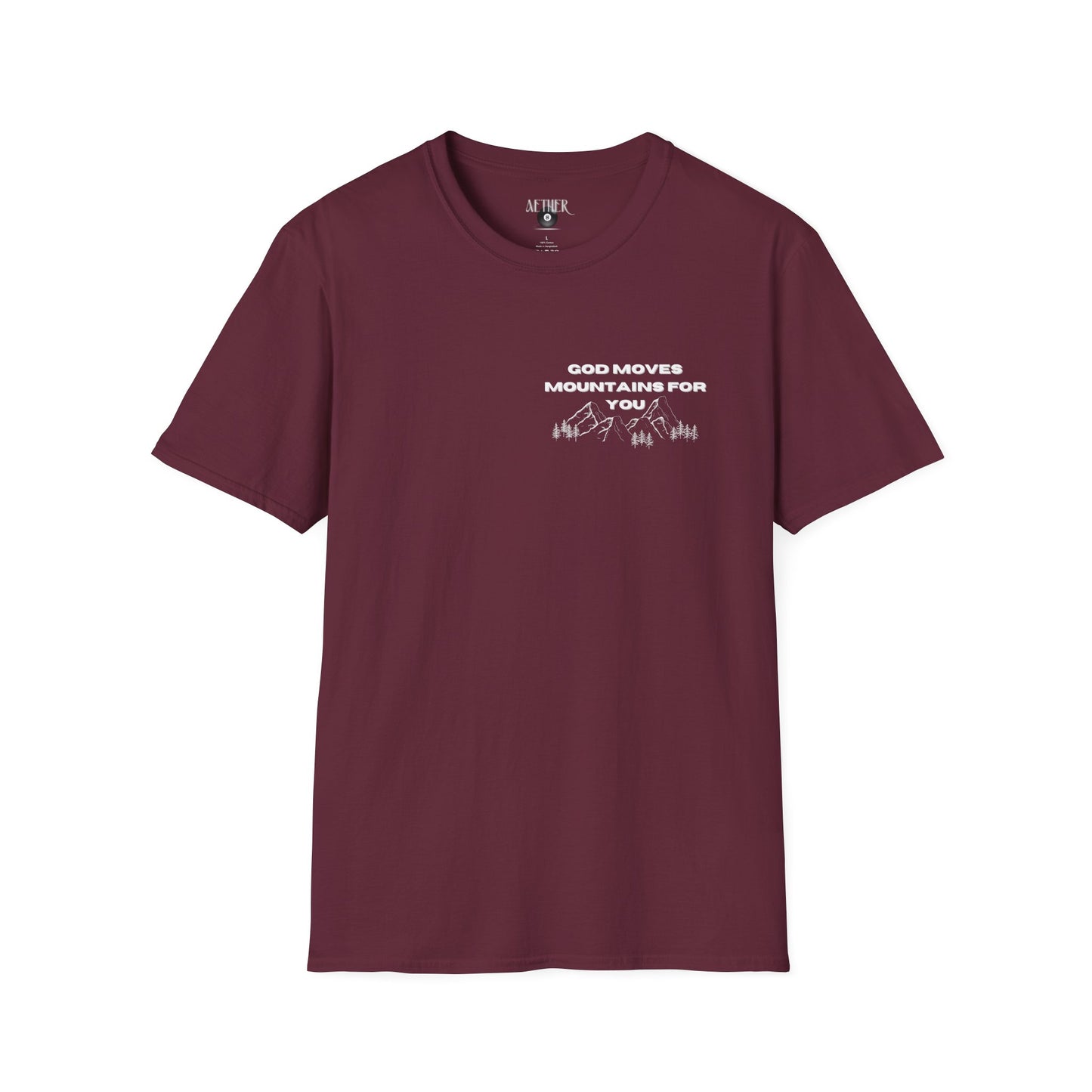God Moves Mountains Softstyle T-Shirt