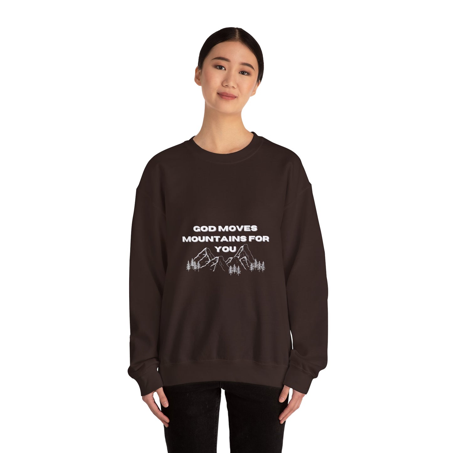 God Moves Mountains Crewneck Sweatshirt