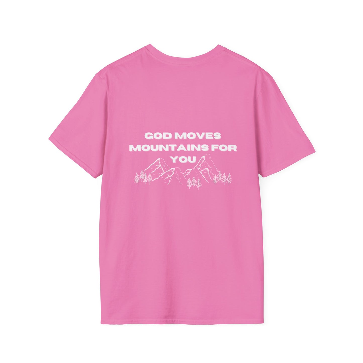 God Moves Mountains Softstyle T-Shirt