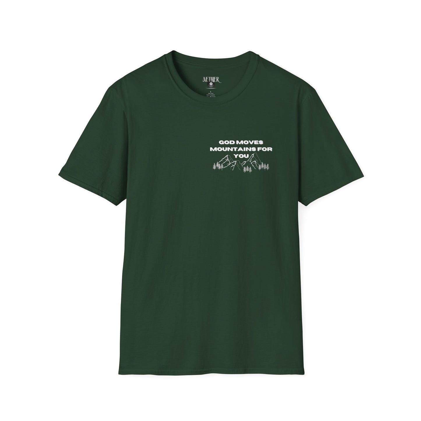 God Moves Mountains Softstyle T-Shirt