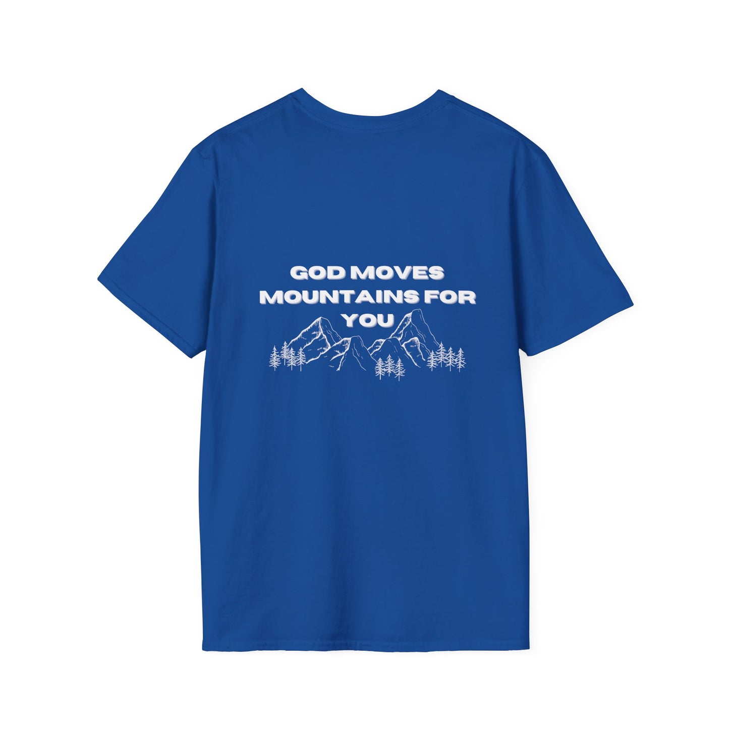 God Moves Mountains Softstyle T-Shirt