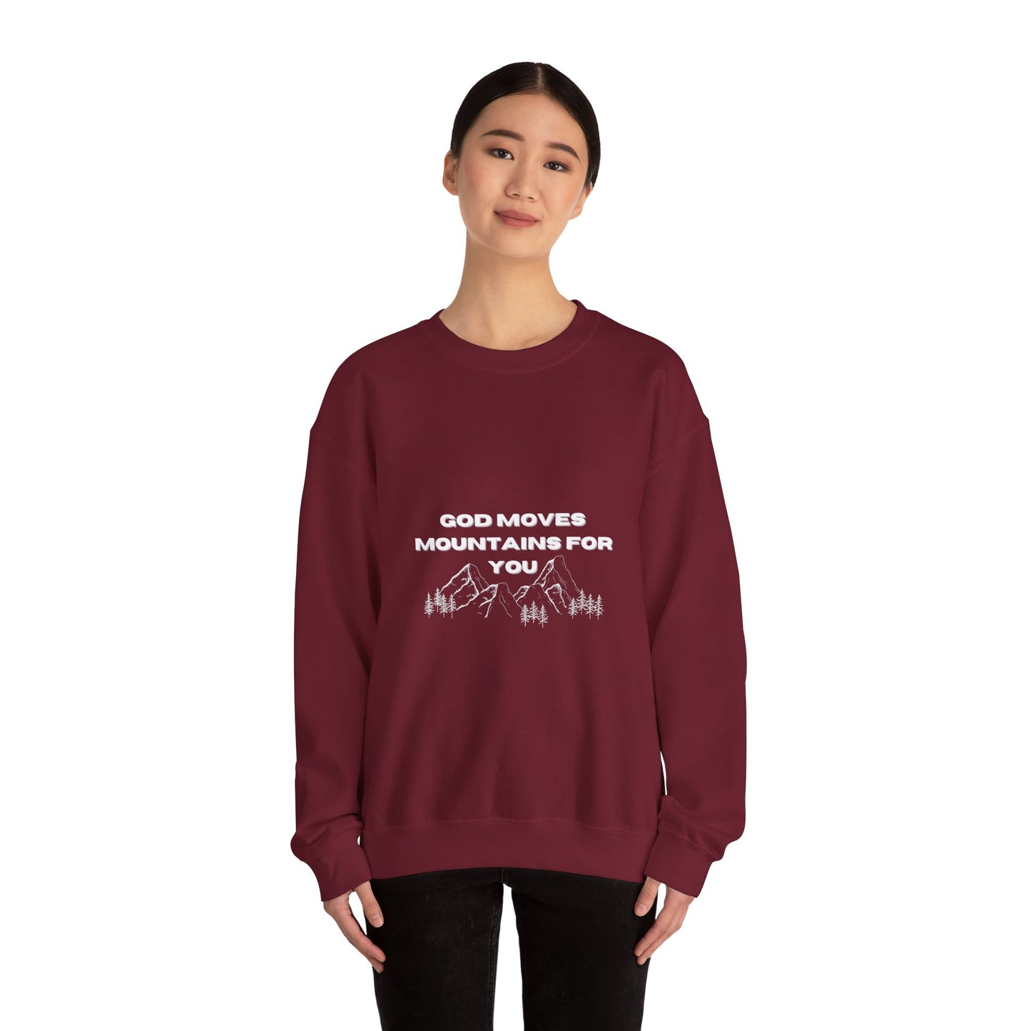 God Moves Mountains Crewneck Sweatshirt
