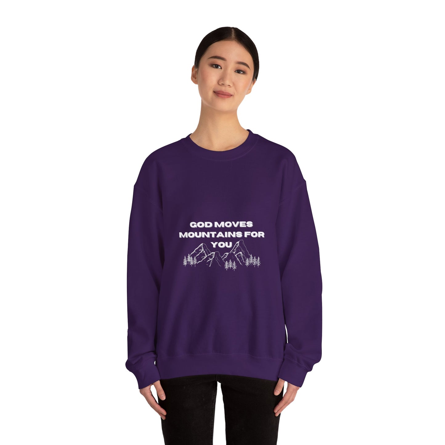 God Moves Mountains Crewneck Sweatshirt