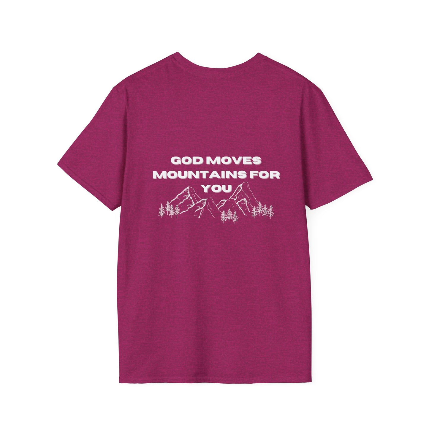 God Moves Mountains Softstyle T-Shirt