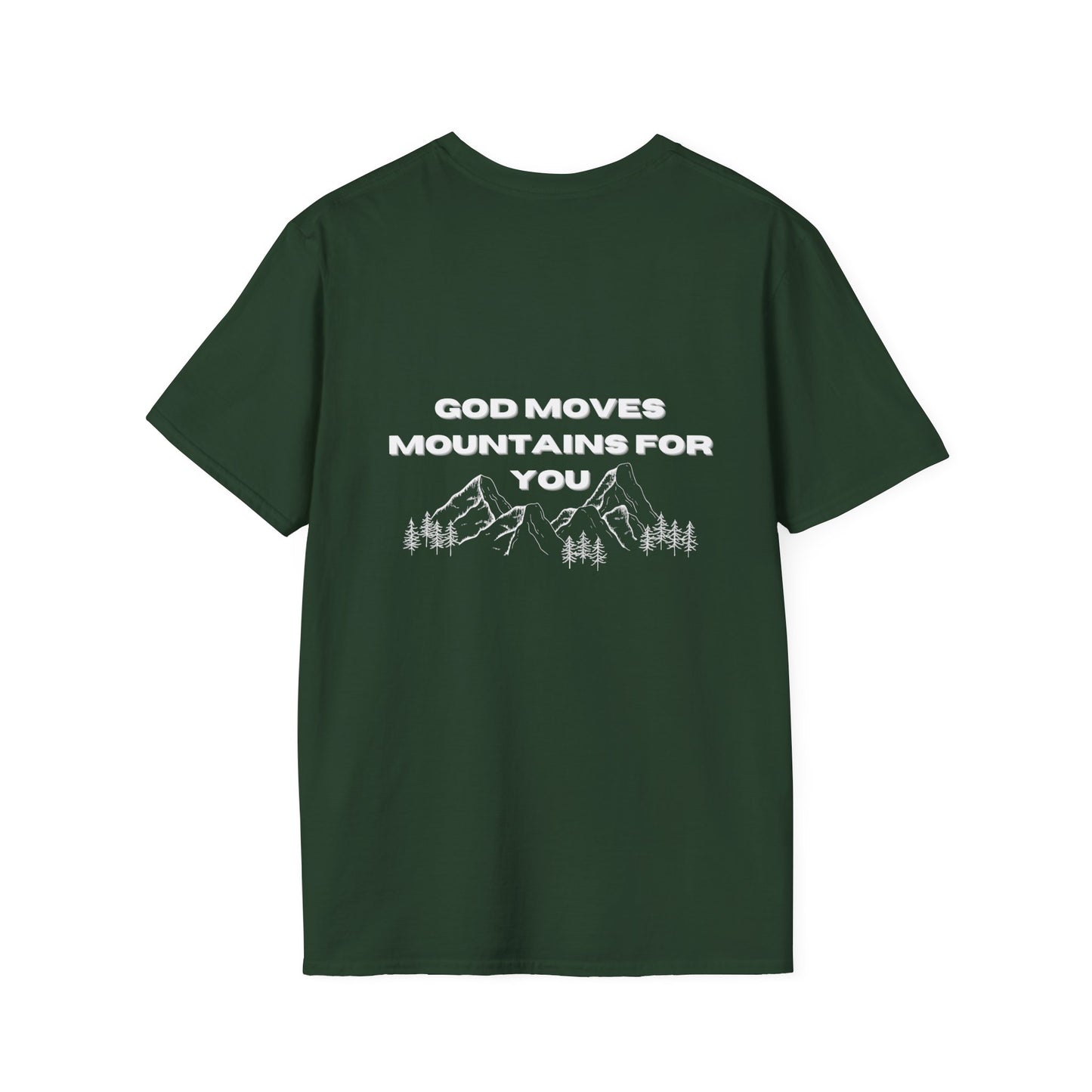 God Moves Mountains Softstyle T-Shirt