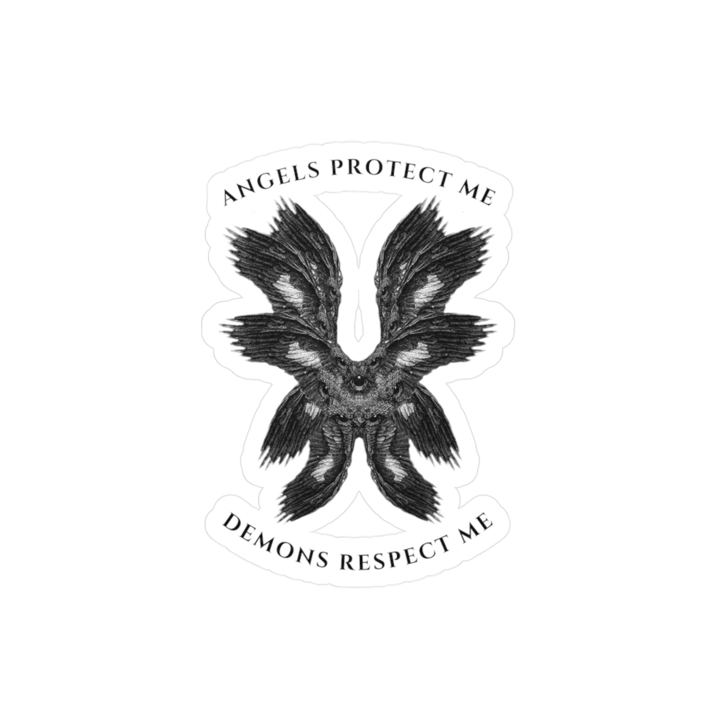 Angels Protect Me Vinyl Stickers