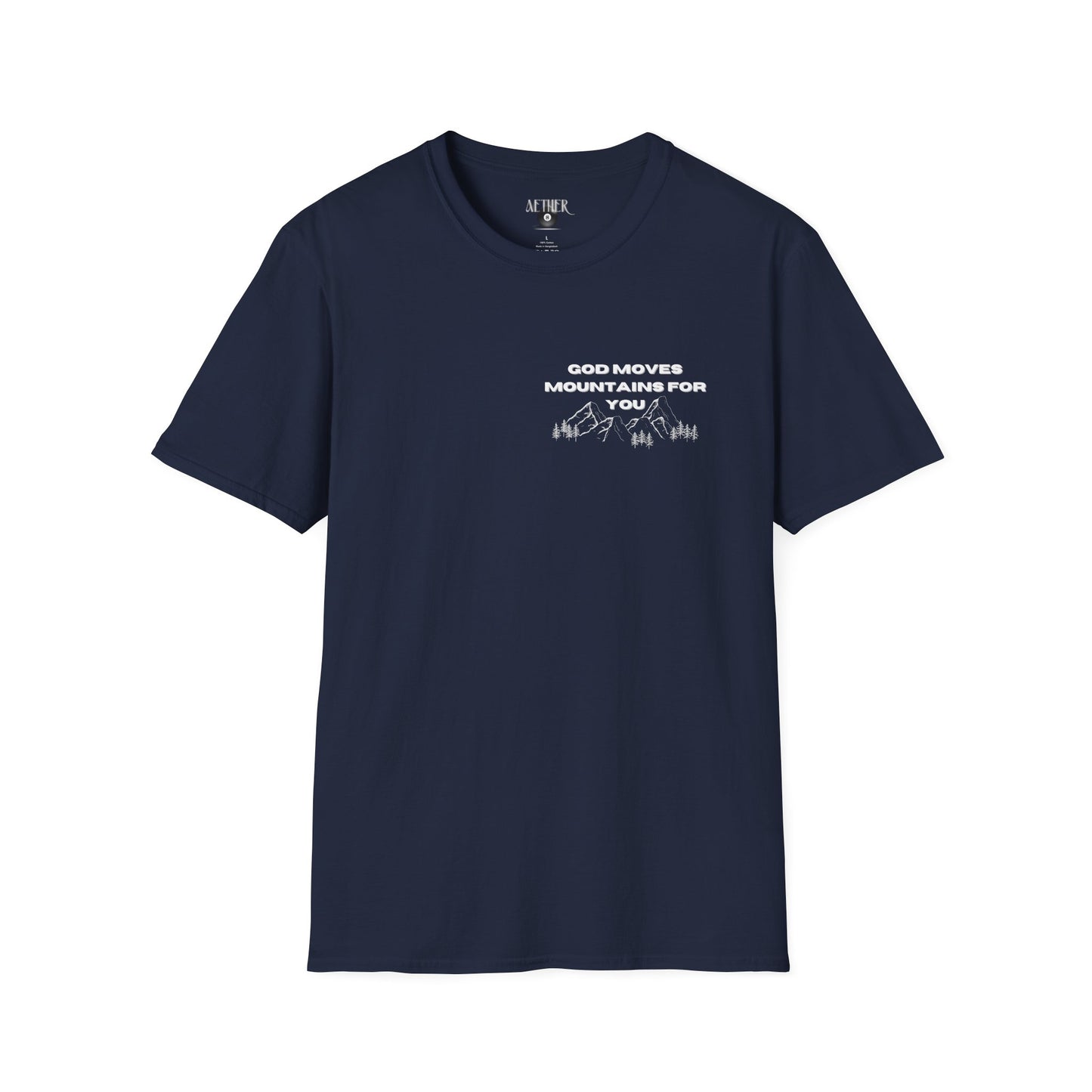 God Moves Mountains Softstyle T-Shirt