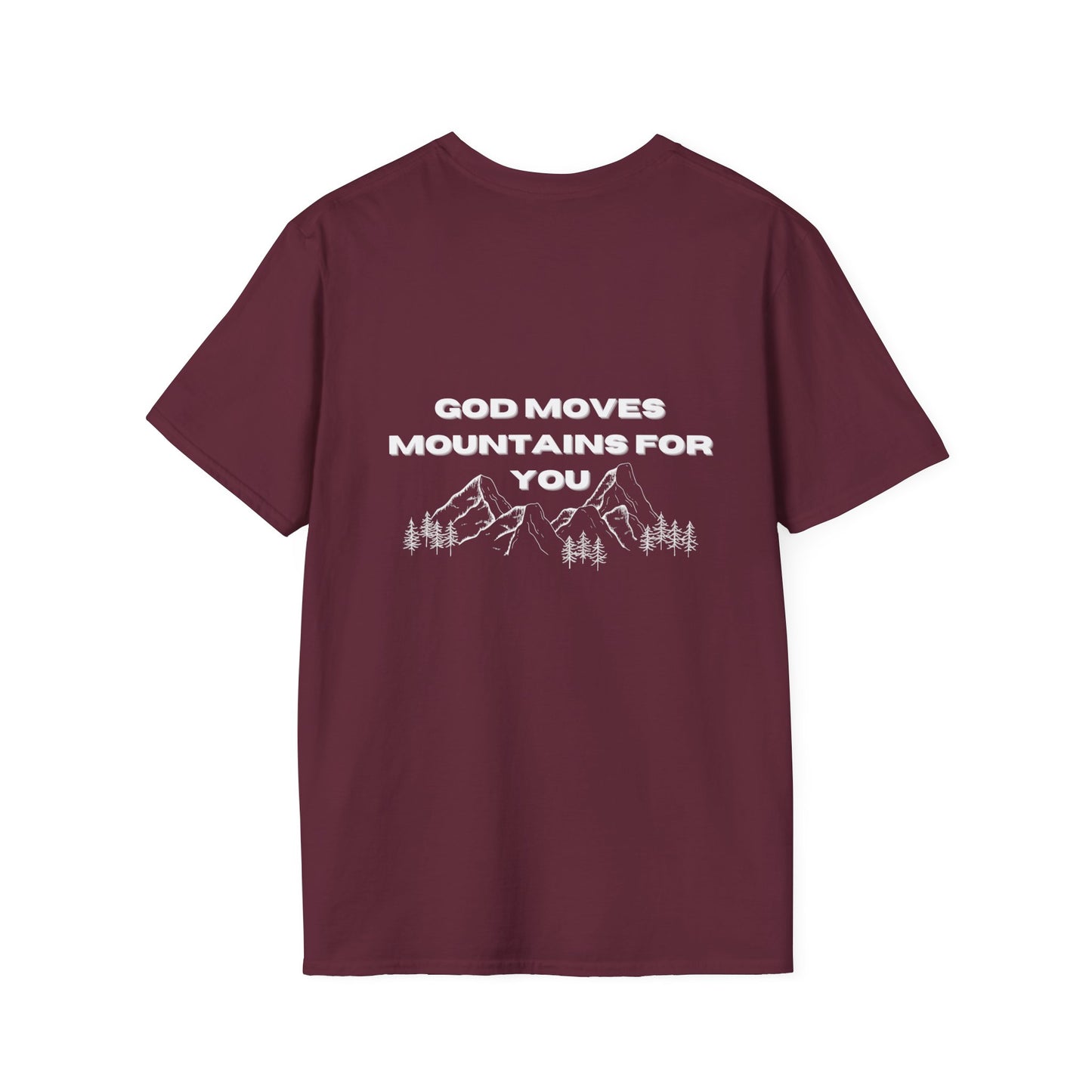 God Moves Mountains Softstyle T-Shirt