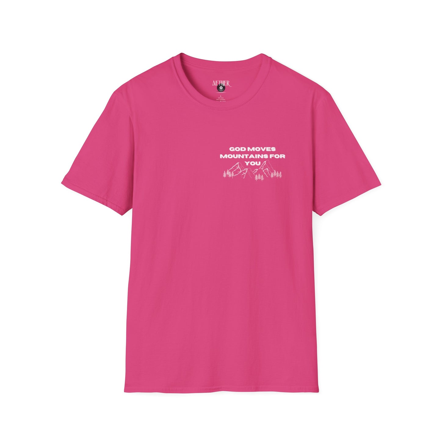 God Moves Mountains Softstyle T-Shirt